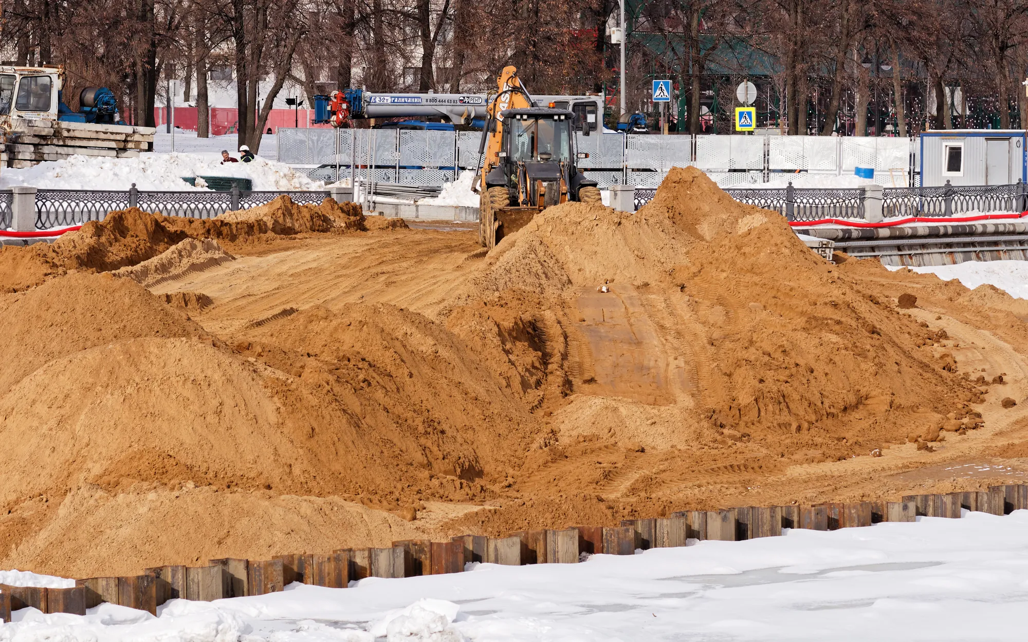 Earthworks on a construction site